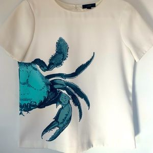 J.Crew Blue Crab Top